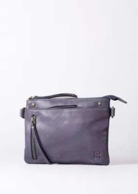 Harstone Mini Leather Cross Body Bag in Blue