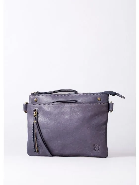 Harstone Mini Leather Cross Body Bag in Blue