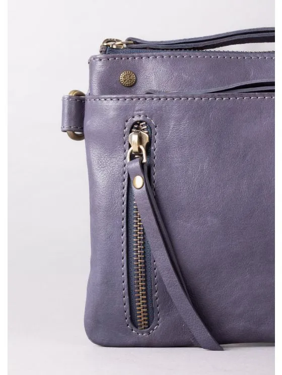 Harstone Mini Leather Cross Body Bag in Blue