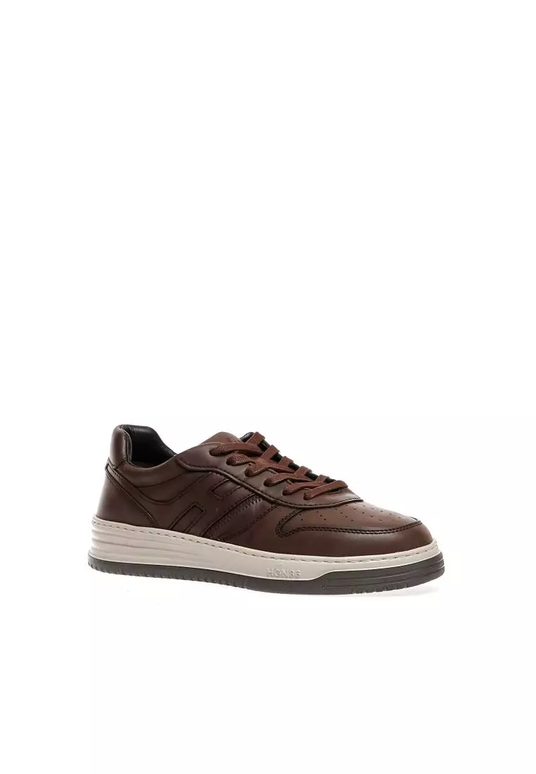 Hogan HOGAN - Sneakers Basket In Pelle Marrone - Brown