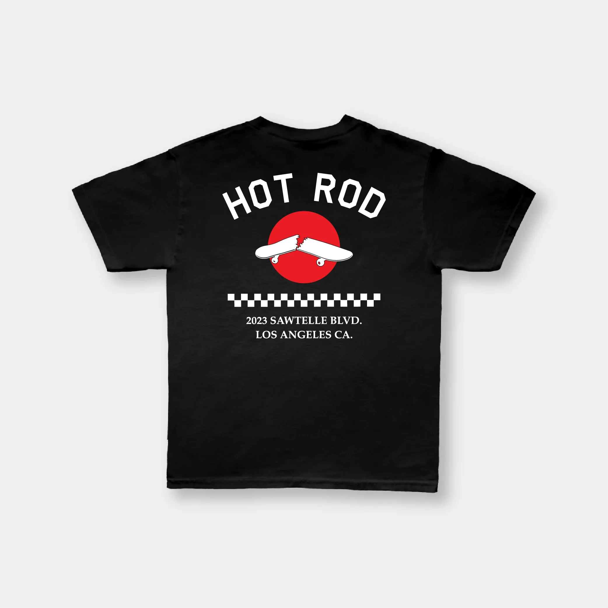 HOT ROD SHOP TEE BROKEN SKATEBOARD (BLACK)