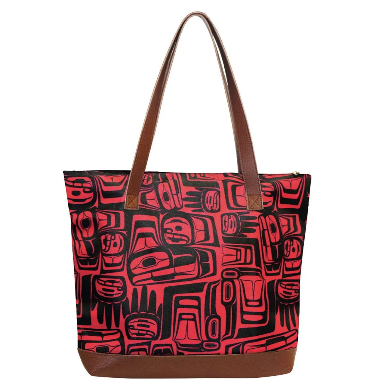 Indigenous Art Woven Tote Bag