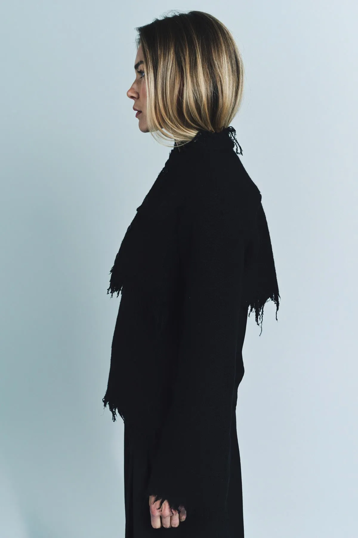 JIL SANDER | CROPPED FRAYED JACKET