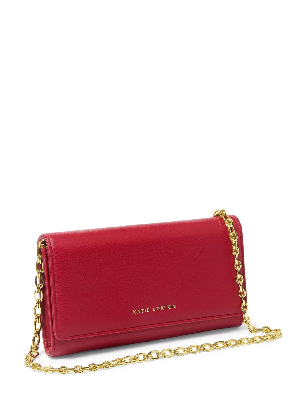 Katie Loxton Rubi Crossbody Chain Purse, Garnet Red