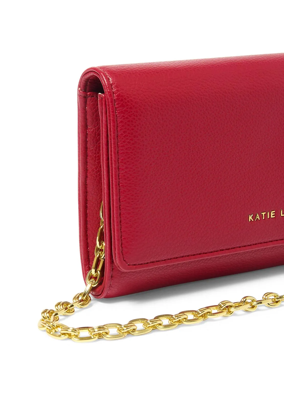 Katie Loxton Rubi Crossbody Chain Purse, Garnet Red