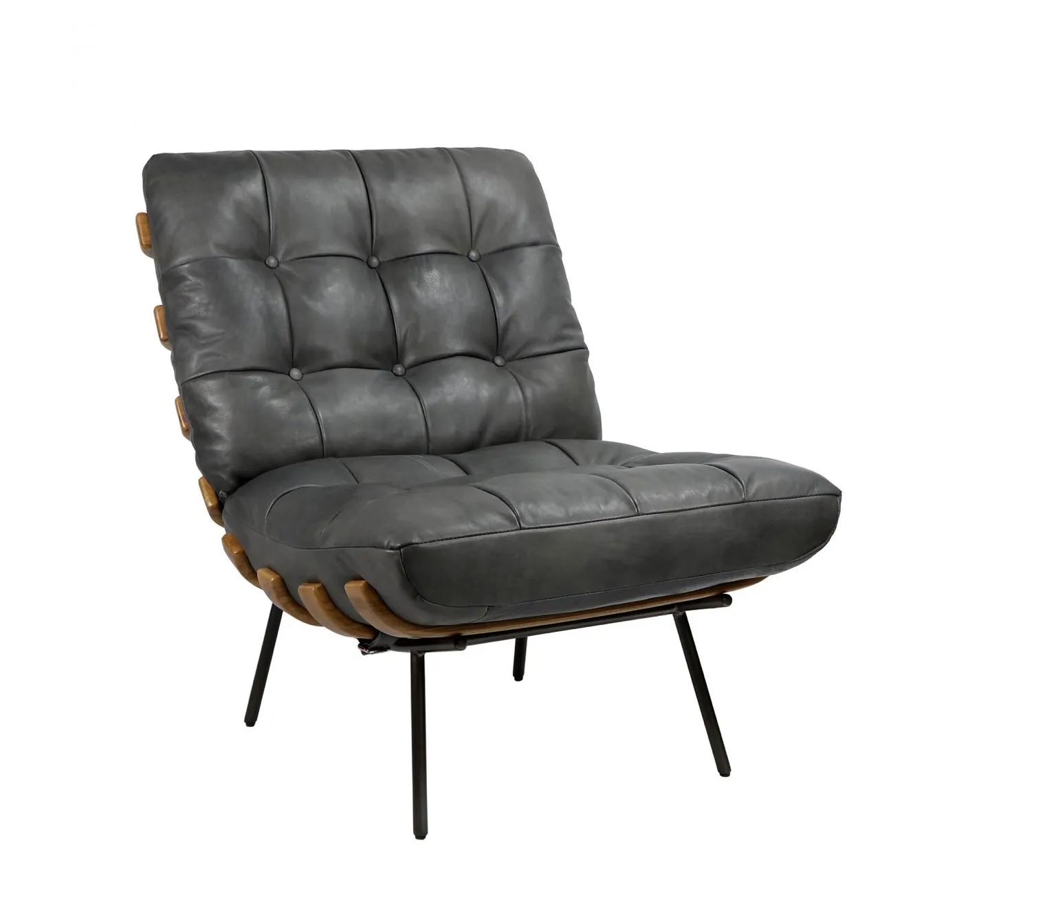 Langdon Rustic Leather Lounge Chair - Matthew Izzo Collection