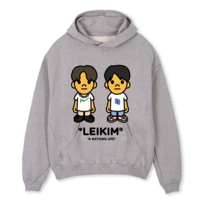 LKM BAPE Grey Marl Oversized Hoodie.