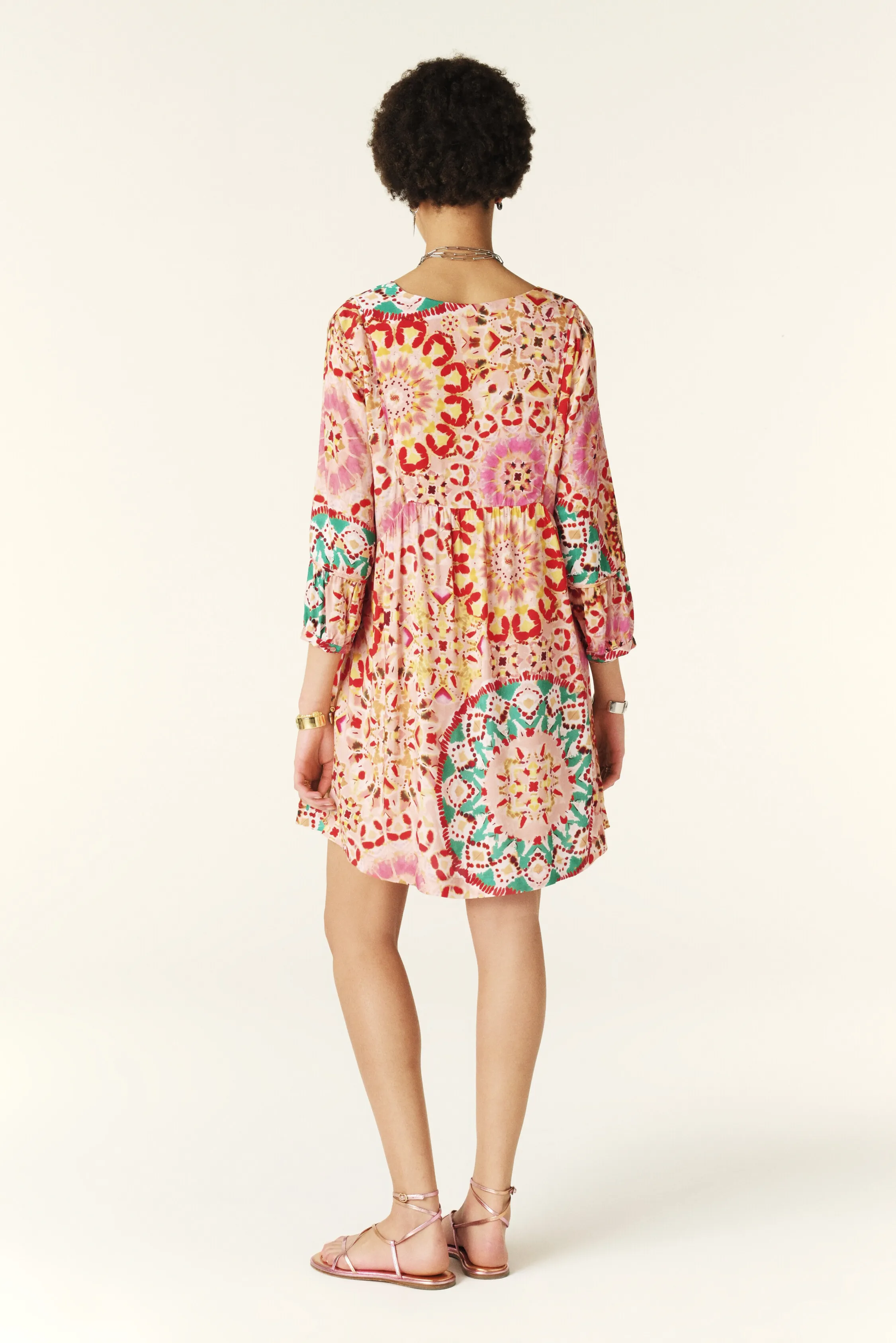 LORENZA short printed dress