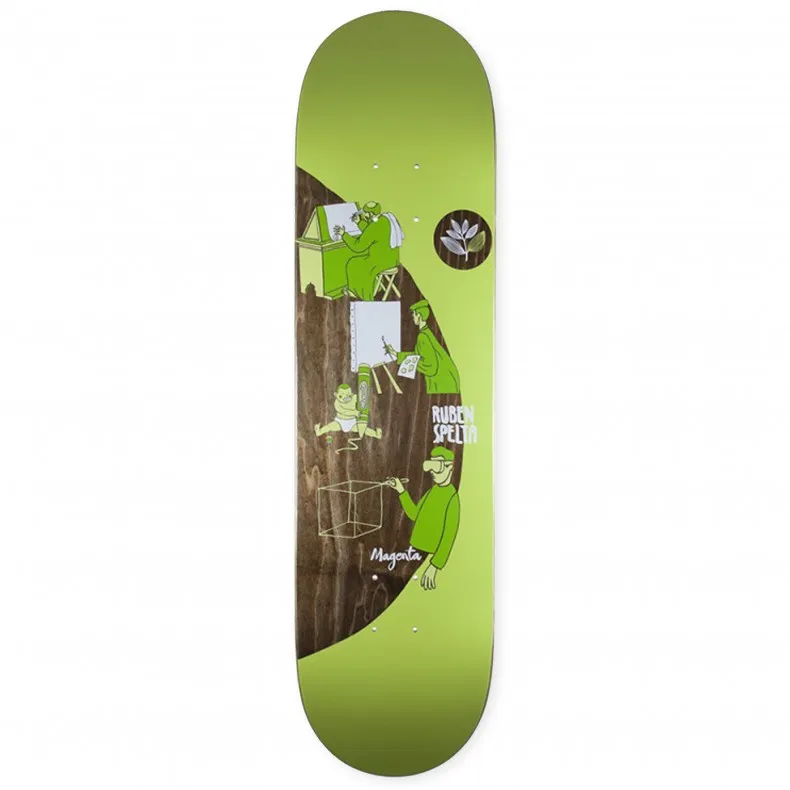 Magenta Ruben Spelta Extravision Skateboard Deck 8.4