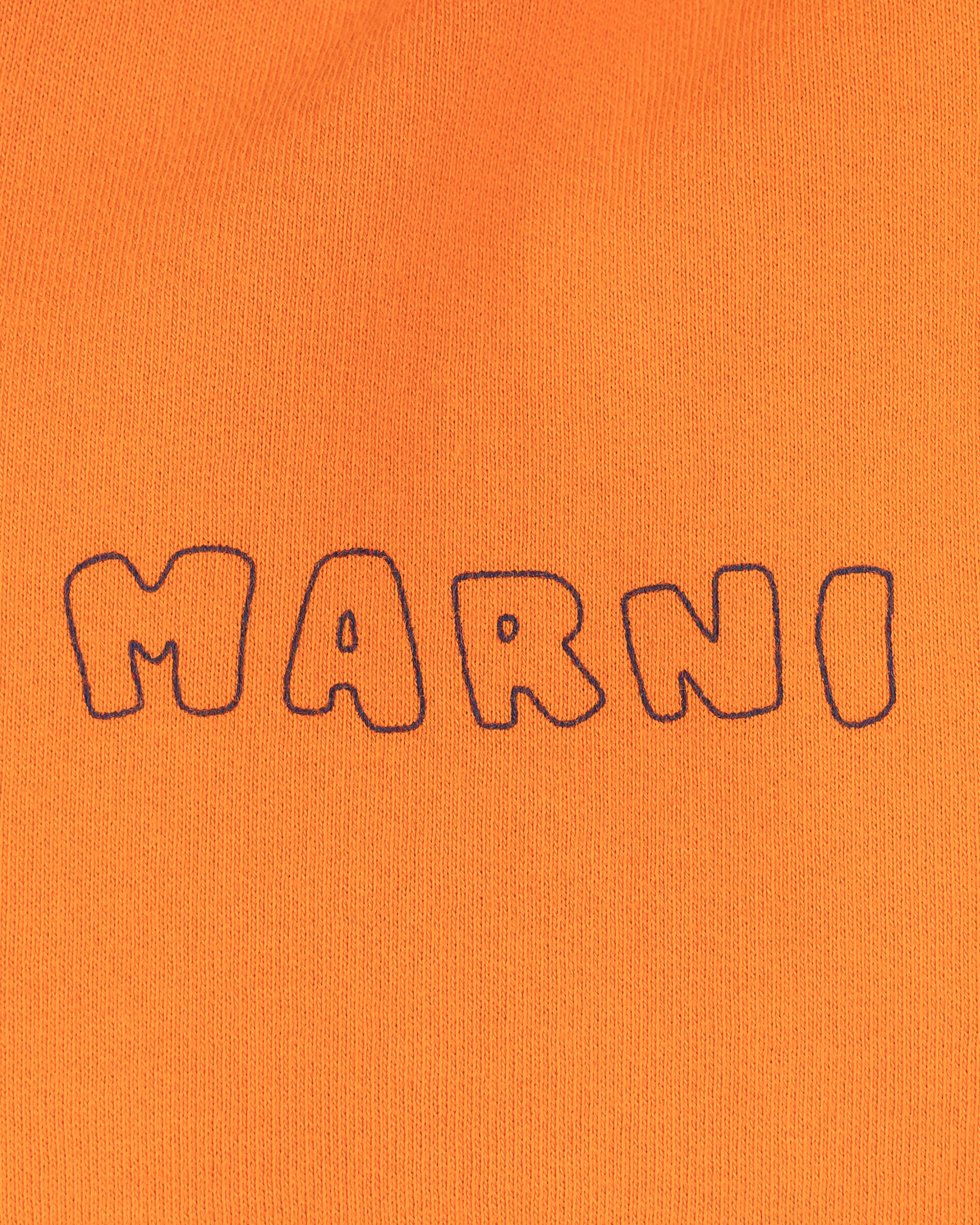 Marni Vibrating Flower Motif Hoodie in Orange