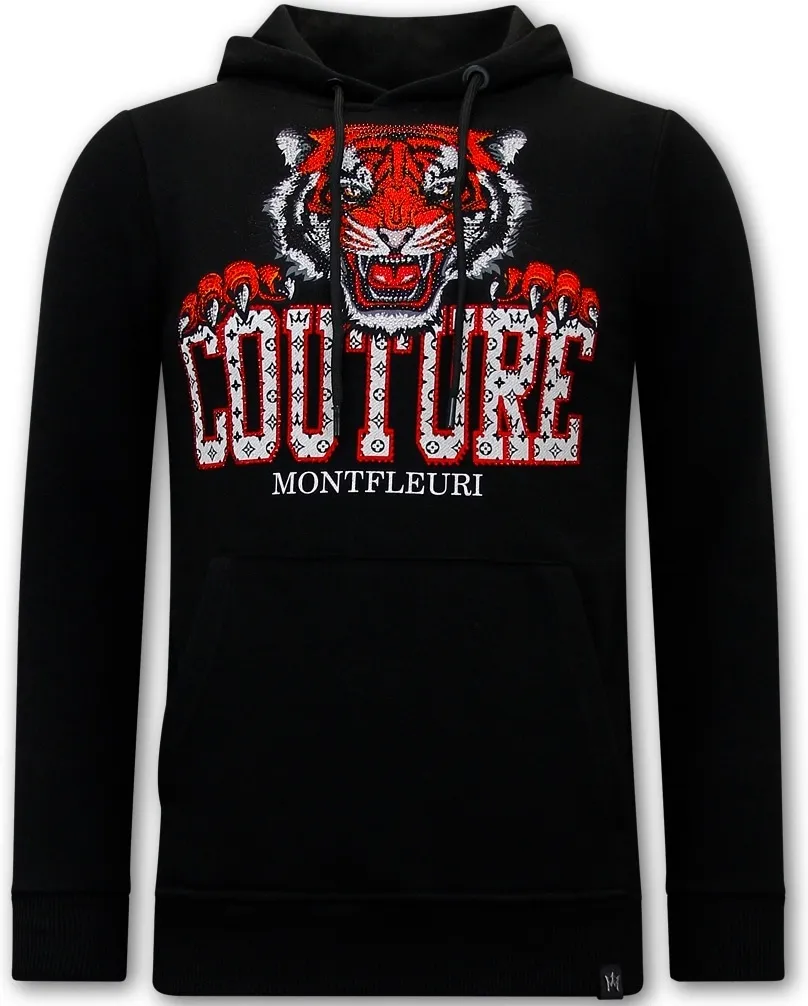 Mens Hoodie with Tiger Head Print | NEW |