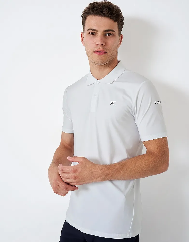 Men's Smart Golf Polo Shirt from Crew Clothing Company - White