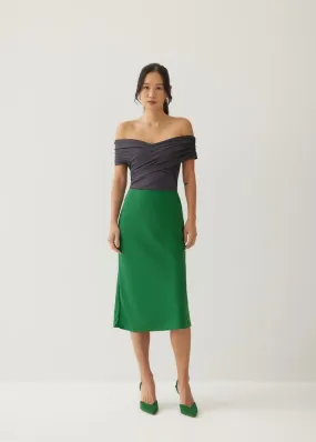 Milana Bias Cut Midi Skirt