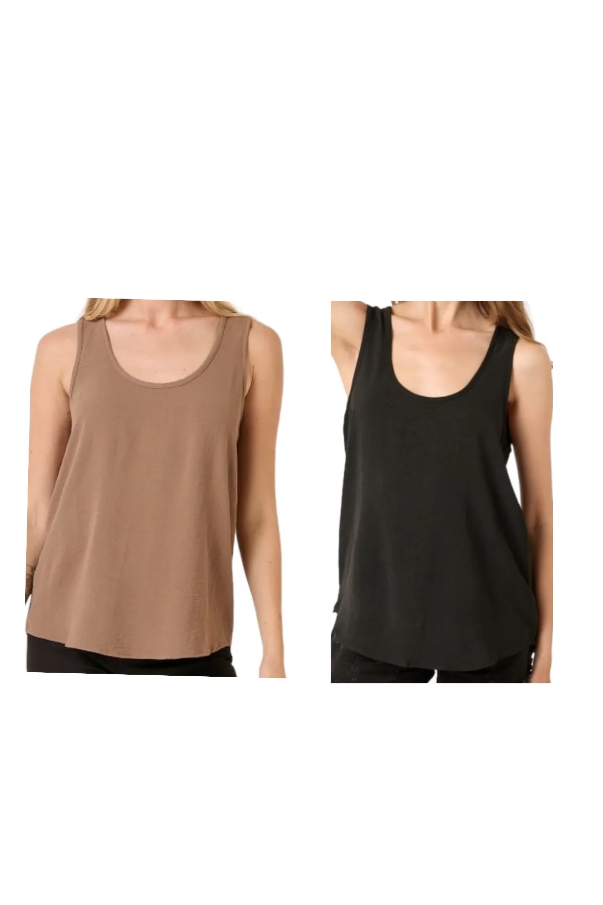 MITTOSHOP AIR FLOW SCOOP NECK TANK