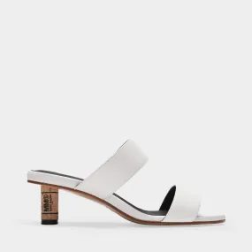 MM6 Maison Margiela  Sandals in White and Doe Brown Smooth Leather