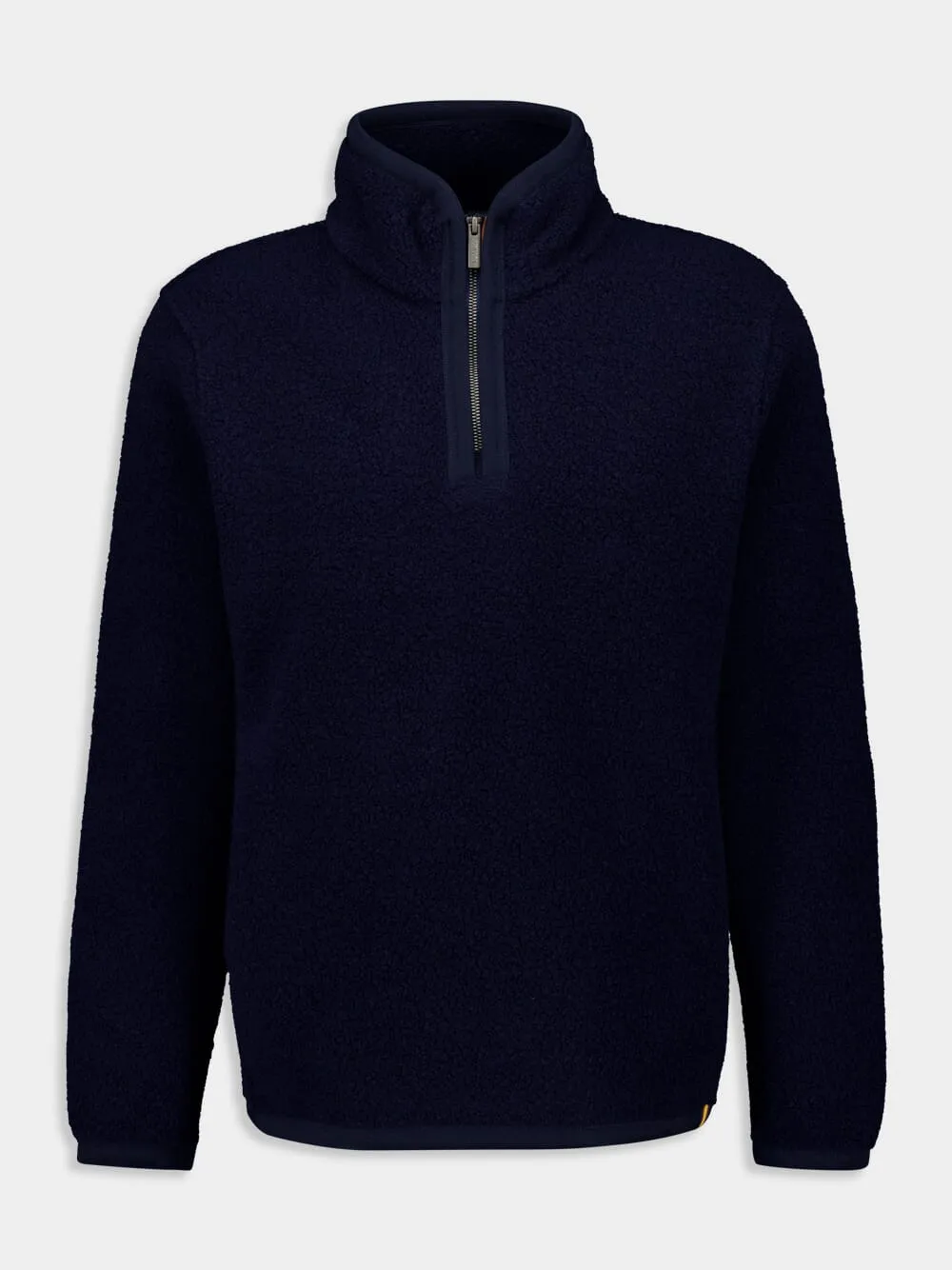 Navy Zipped Wool Fleece Jacket