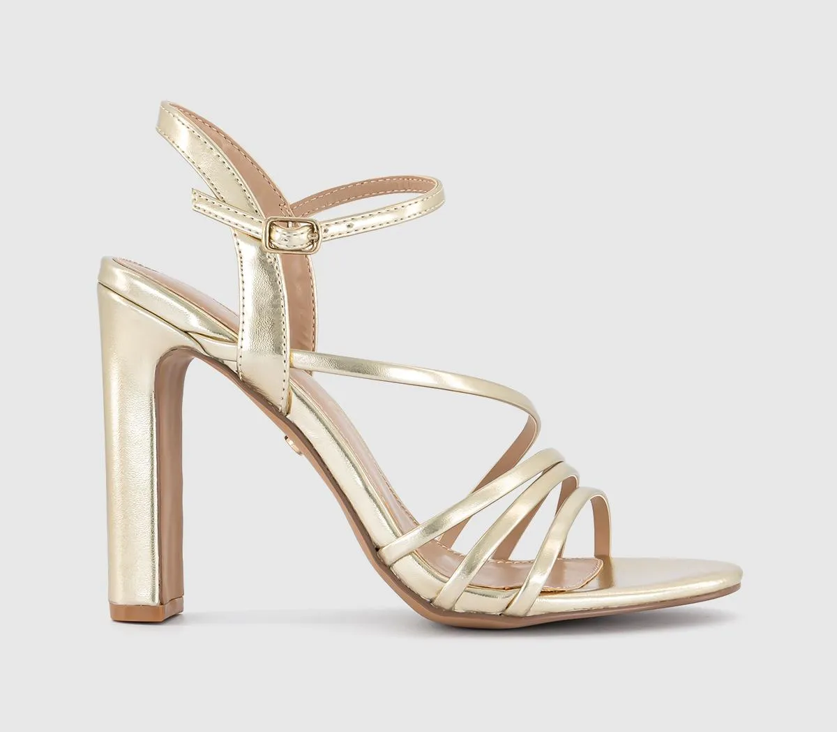 OFFICE Hera Strappy Heeled Sandals Gold