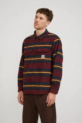 Oregon Shirt Jacket Starco Stripe Bordeaux