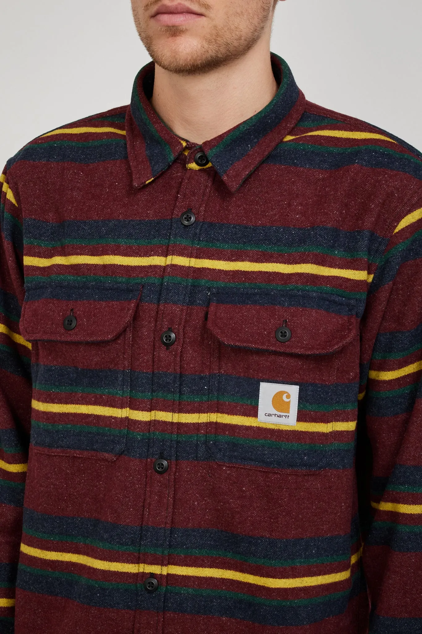 Oregon Shirt Jacket Starco Stripe Bordeaux