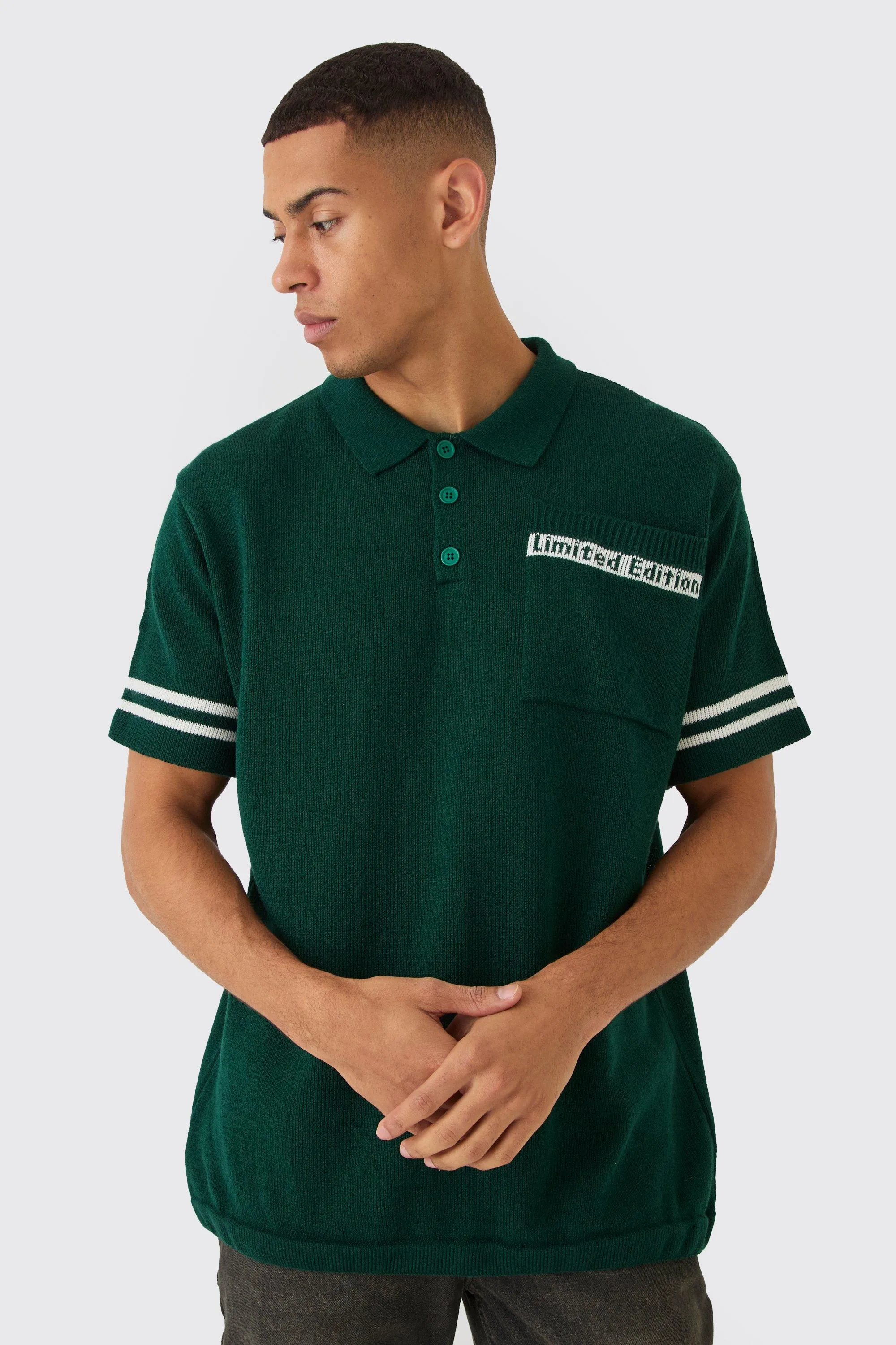 Oversized Limited Edition Knitted Polo Shirt