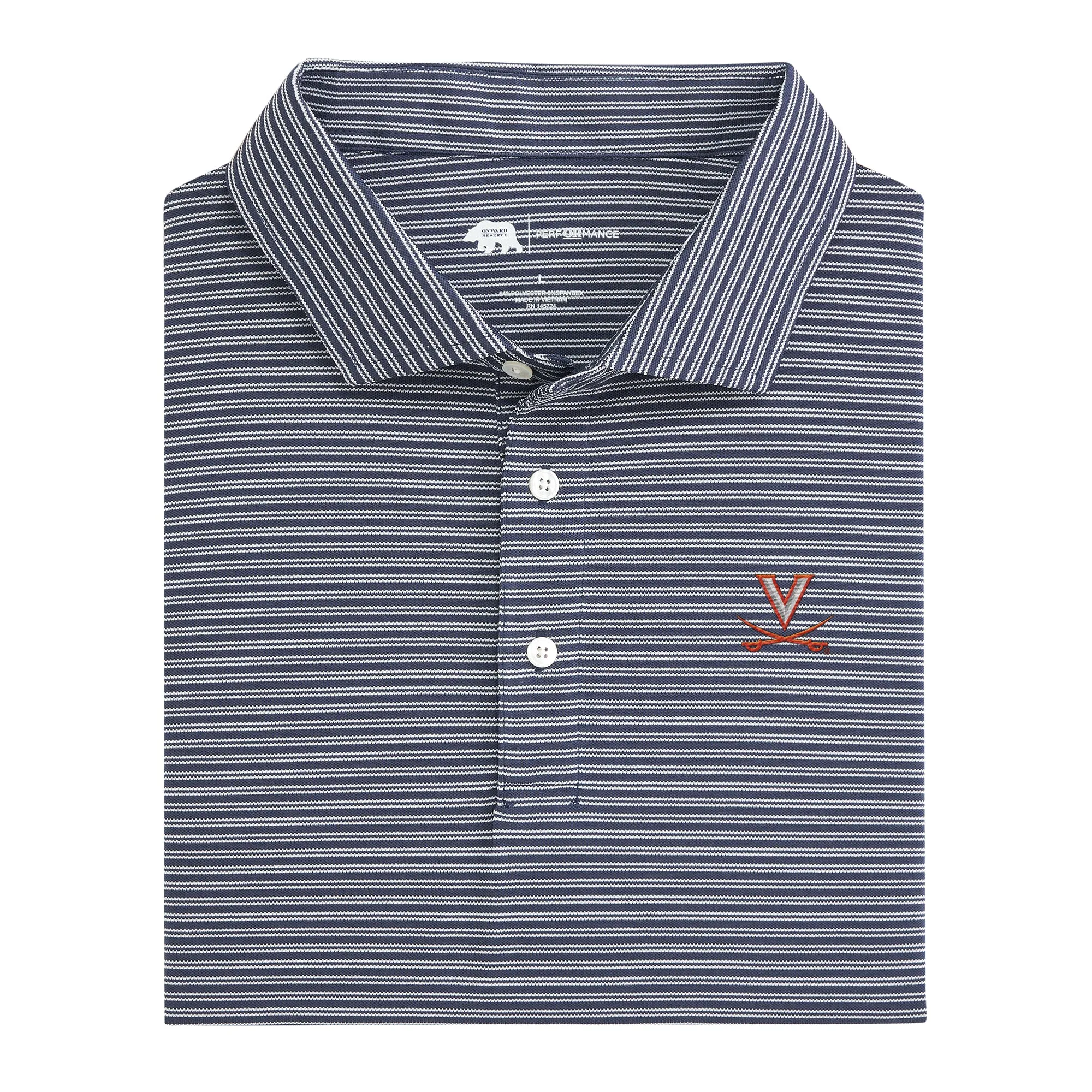 Pairing Stripe Virginia Performance Pique Polo