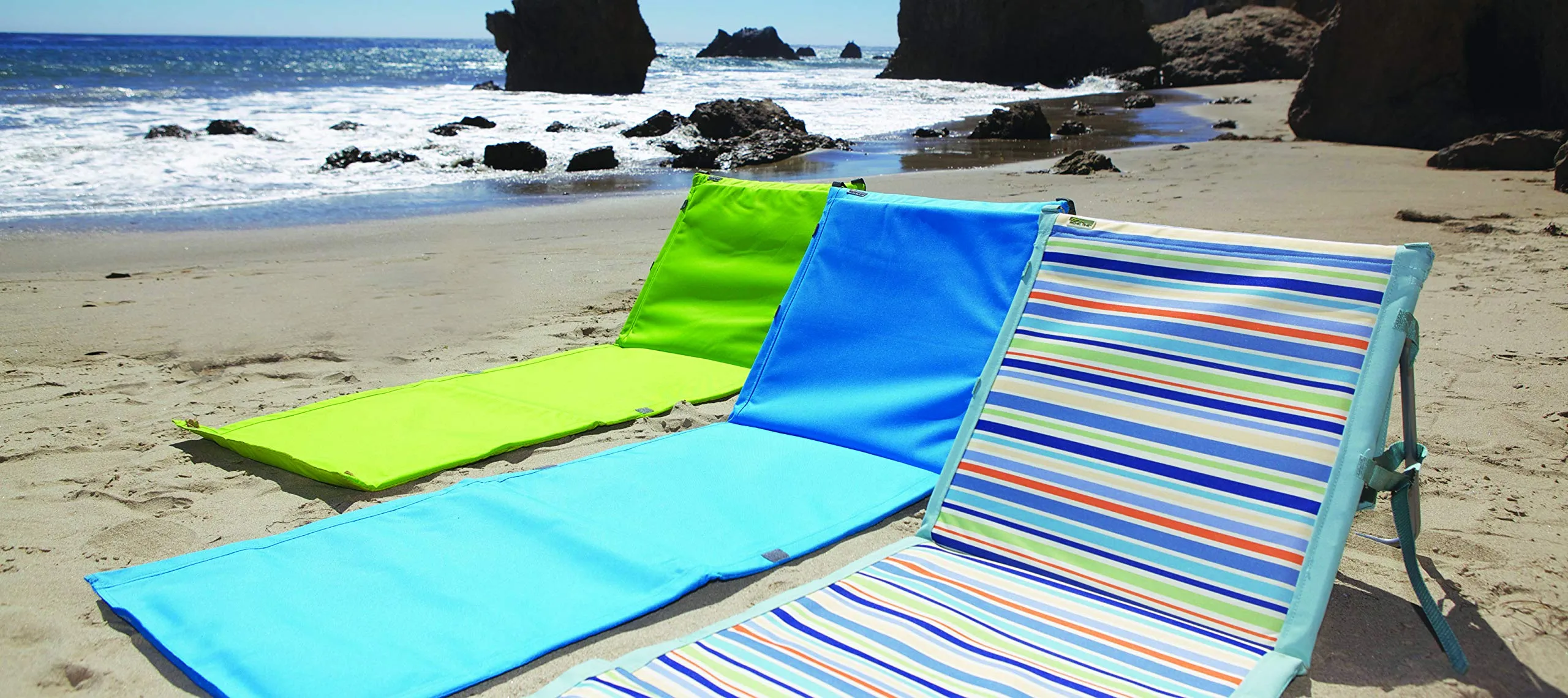 Picnic Time NIVA - a Brand Beachcomber Portable Beach Mat, Blue  