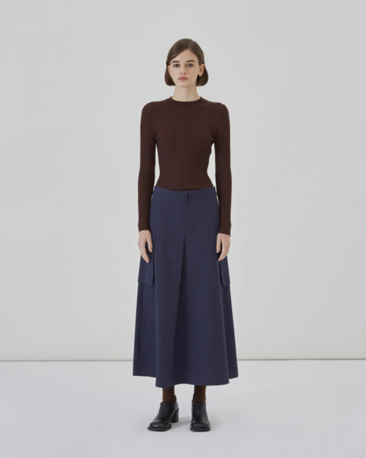 Pilu Recycled Cotton Skirt - Navy