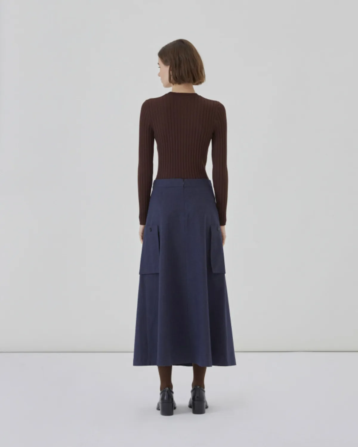 Pilu Recycled Cotton Skirt - Navy