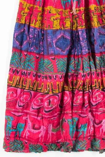 Pink Llama Hippie Skirt