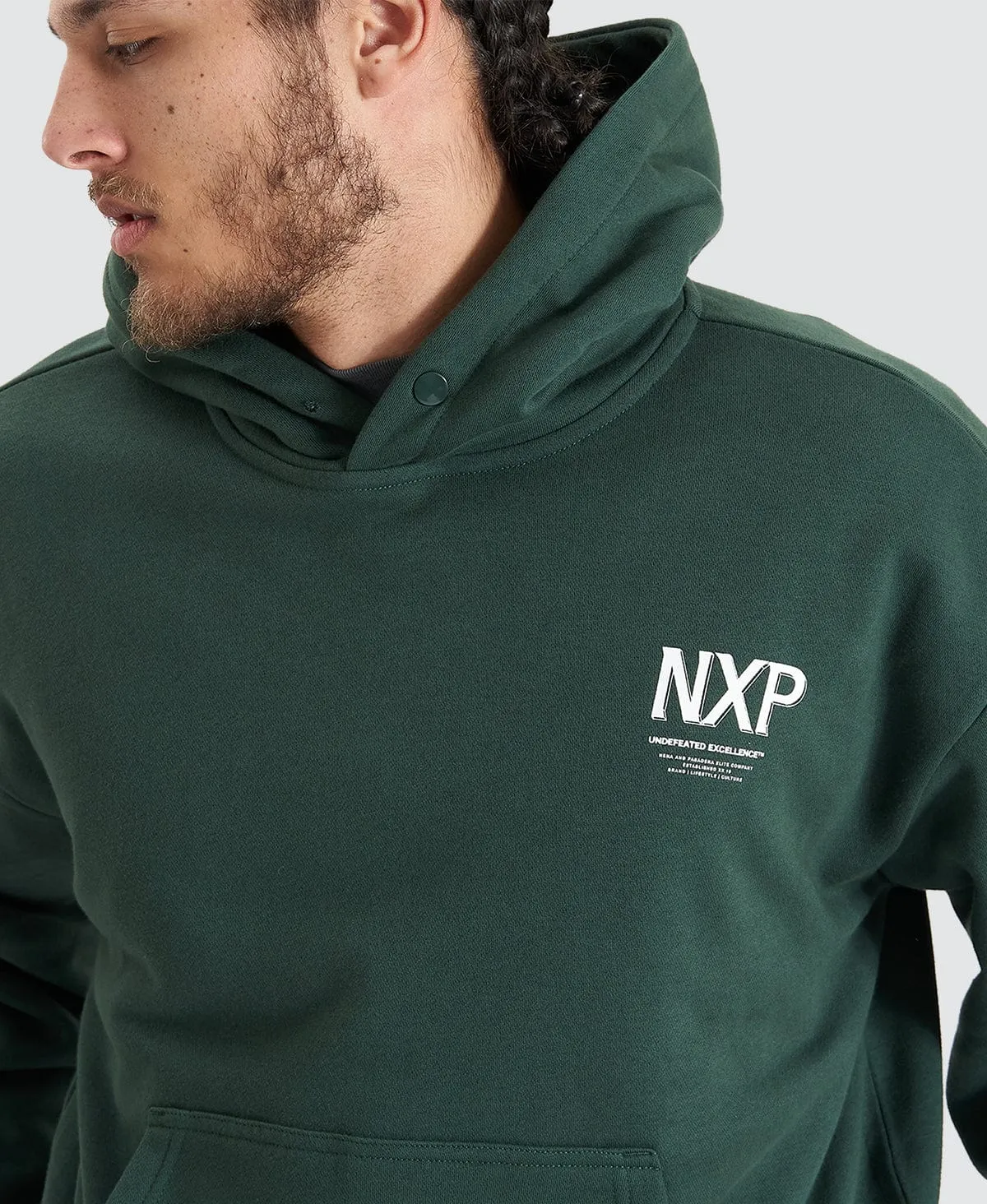 Platinum Heavy Box Fit Hoodie Pine Grove