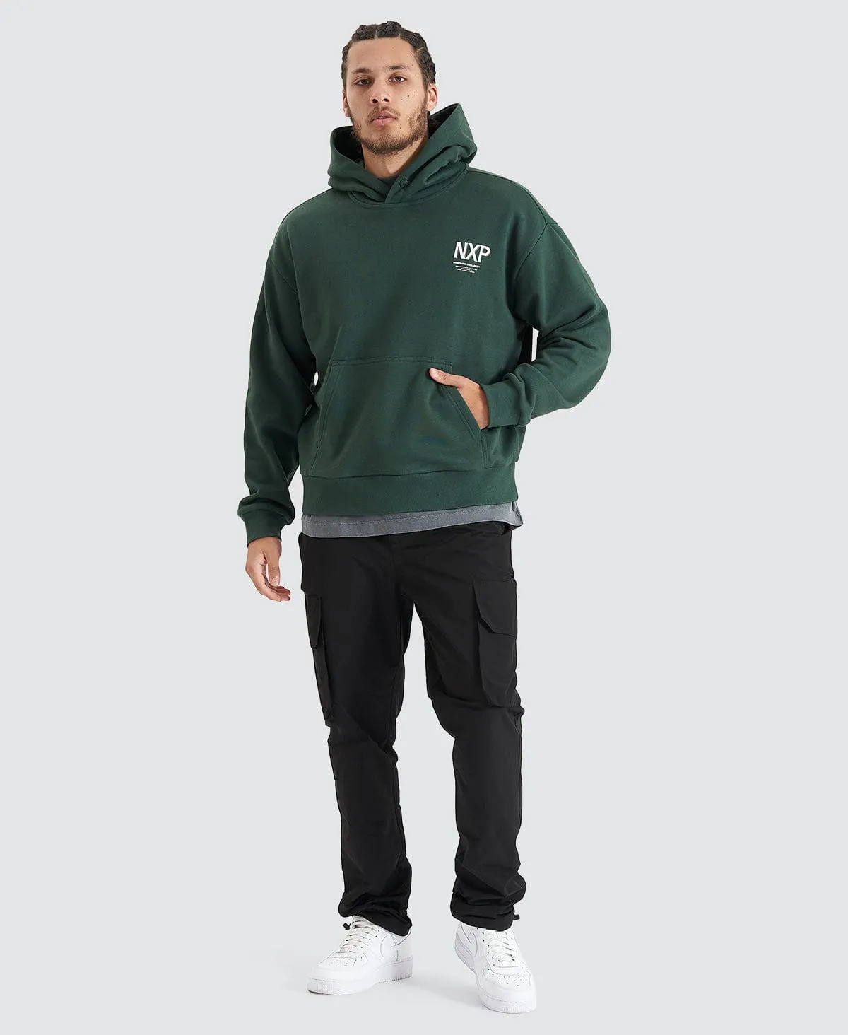 Platinum Heavy Box Fit Hoodie Pine Grove