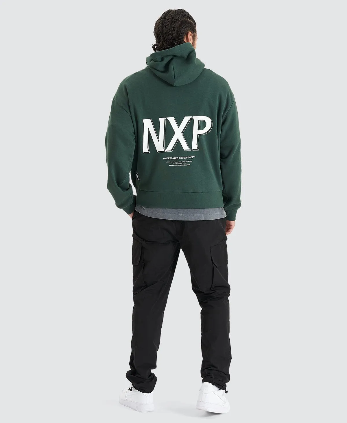 Platinum Heavy Box Fit Hoodie Pine Grove