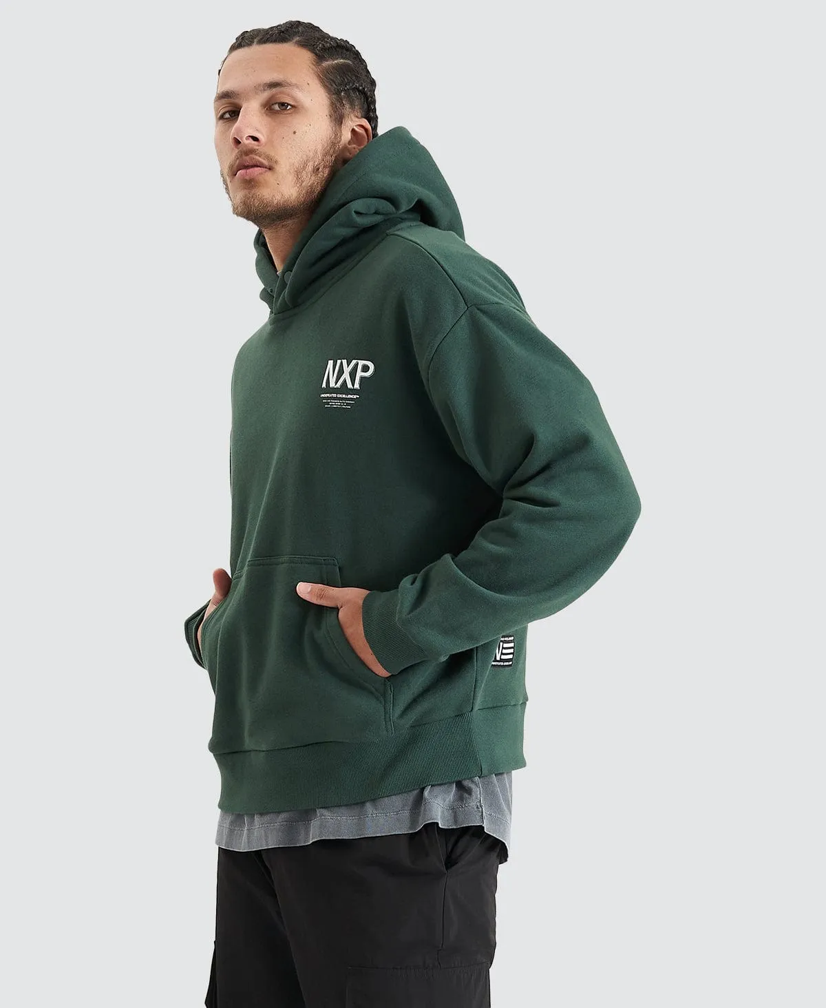 Platinum Heavy Box Fit Hoodie Pine Grove