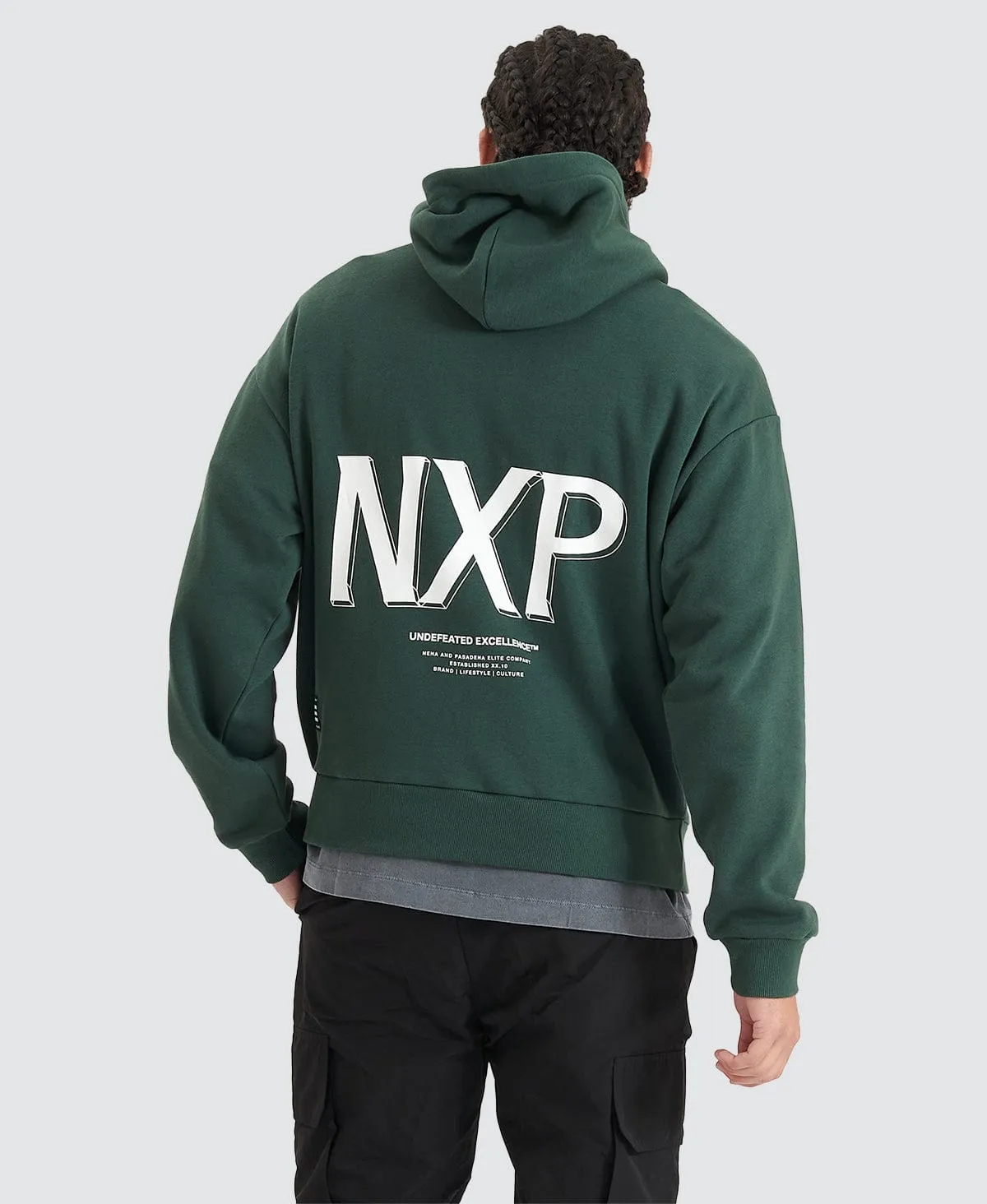 Platinum Heavy Box Fit Hoodie Pine Grove