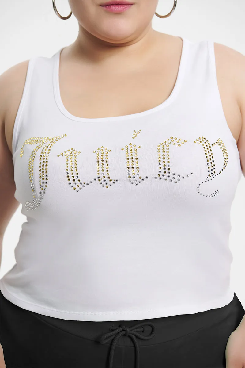 Plus-Size Ombre Bling Tank Top