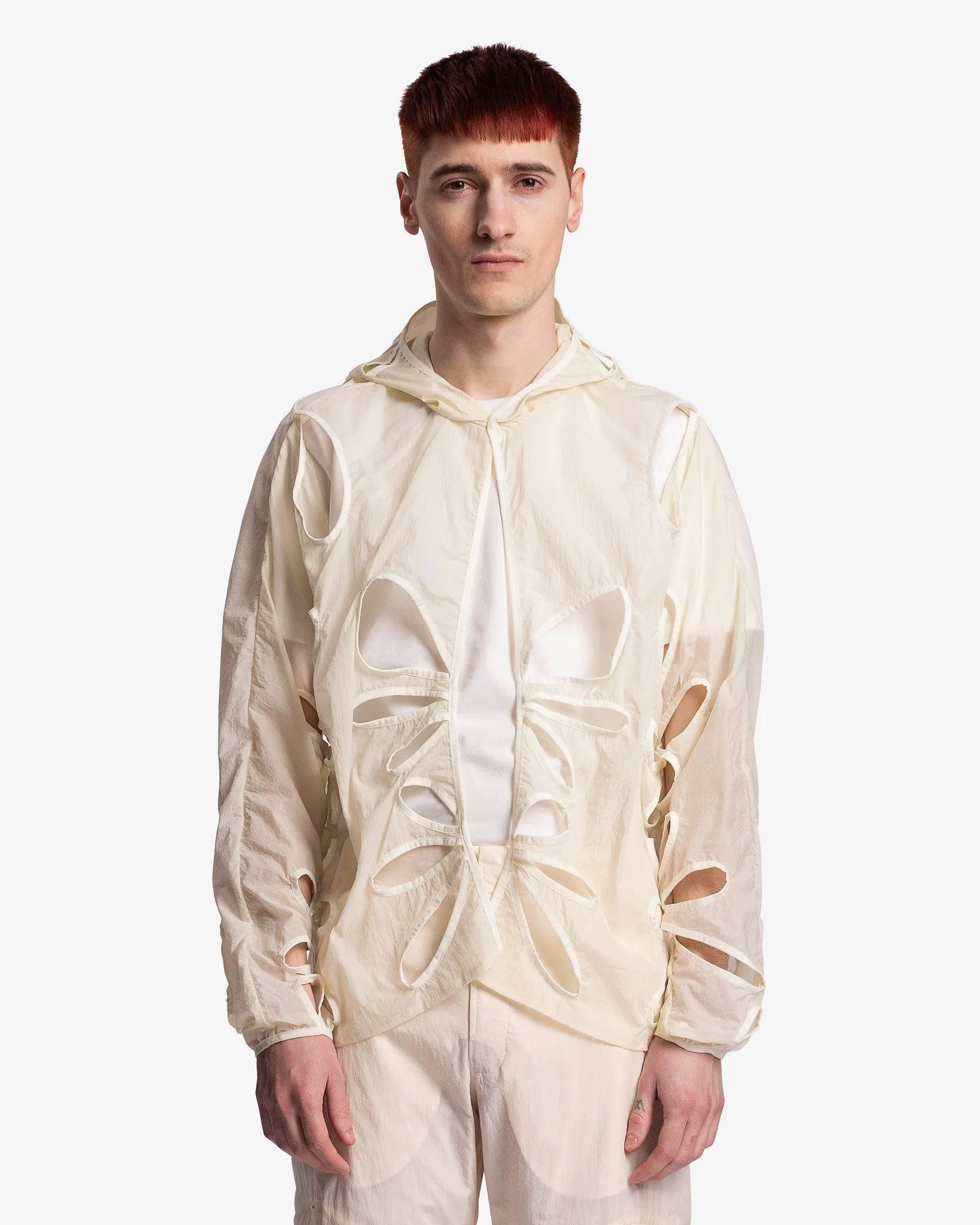 POST ARCHIVE FACTION (P.A.F) 5.0+ Technical Jacket Left in Ivory