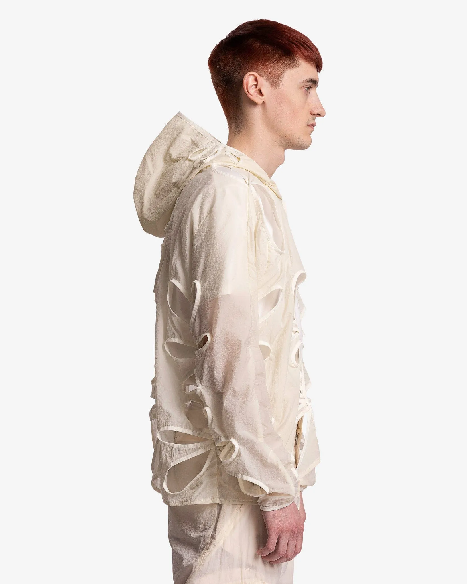 POST ARCHIVE FACTION (P.A.F) 5.0+ Technical Jacket Left in Ivory