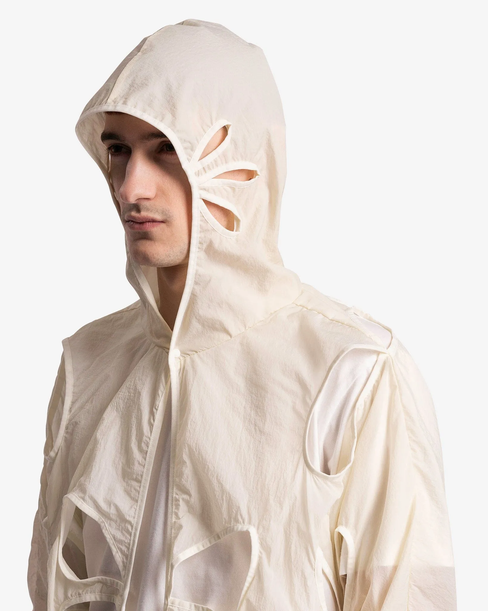 POST ARCHIVE FACTION (P.A.F) 5.0+ Technical Jacket Left in Ivory