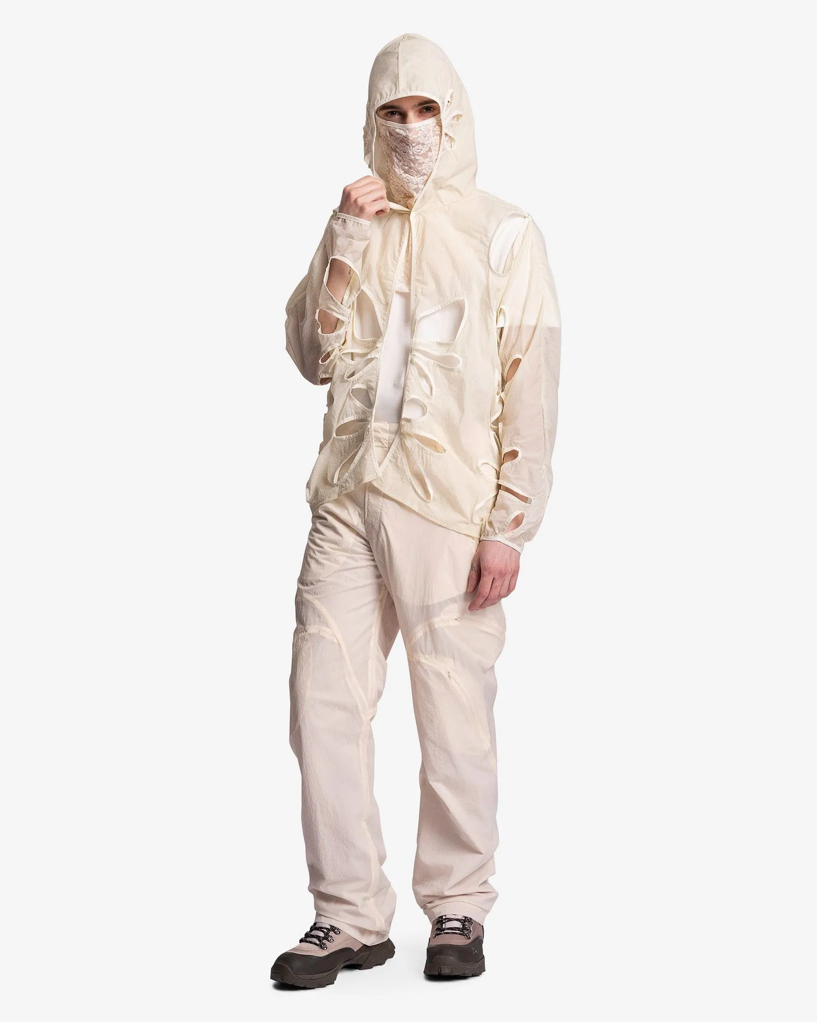 POST ARCHIVE FACTION (P.A.F) 5.0+ Technical Jacket Left in Ivory