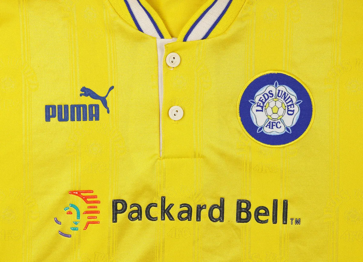 Puma Leeds United 1996 Away Football Shirt - Yellow - XS