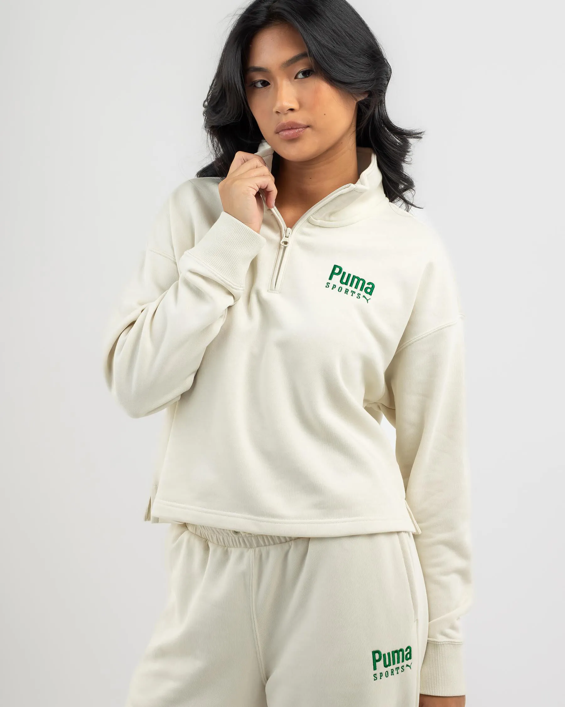 Puma Team Half Zip Crew Jumper