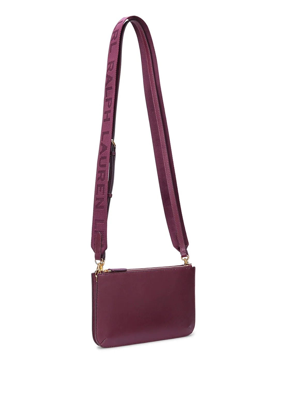 Ralph Lauren Landyn Leather Crossbody, Pinot Noir