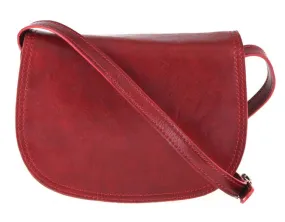 Red calfskin leather bag enila