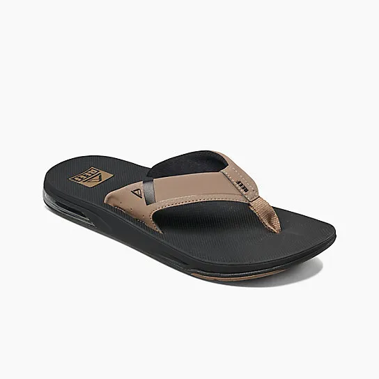 Reef Fanning Low Men's Sandals with bottle opener - Black - Black Tan - Grey blue