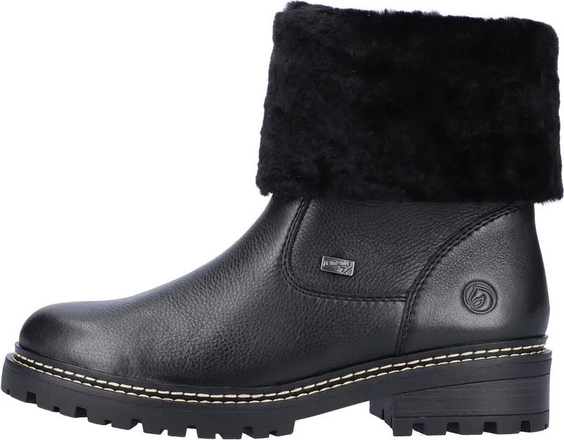 Remonte Black Fold Down Boot