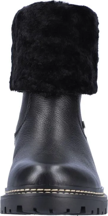 Remonte Black Fold Down Boot