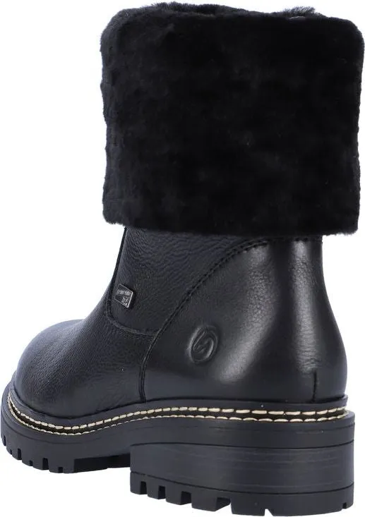 Remonte Black Fold Down Boot