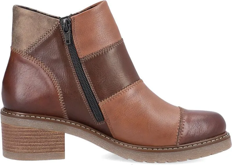 Remonte Chestnut Side Zip Boot