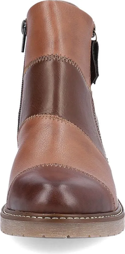 Remonte Chestnut Side Zip Boot