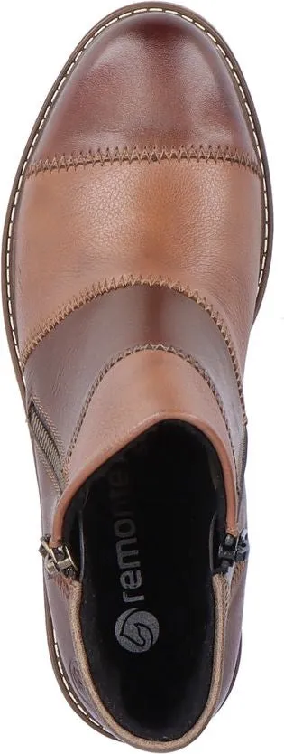 Remonte Chestnut Side Zip Boot